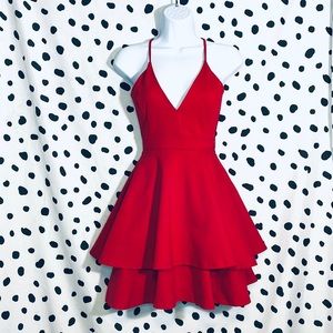 Windsor Skater Dress Lacy Back New With Tags- Small, Red